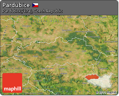 Satellite Map of Pardubice