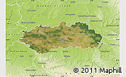 Satellite Map of Pardubice, physical outside