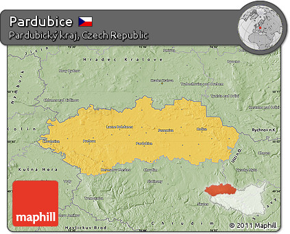Savanna Style Map of Pardubice