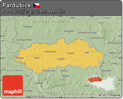 Savanna Style Map of Pardubice