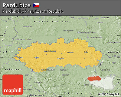 Savanna Style Map of Pardubice