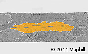 Political Panoramic Map of Pardubice, desaturated