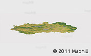 Satellite Panoramic Map of Pardubice, cropped outside