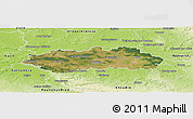 Satellite Panoramic Map of Pardubice, physical outside