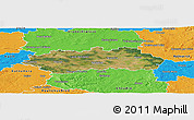 Satellite Panoramic Map of Pardubice, political outside