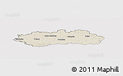 Shaded Relief Panoramic Map of Pardubice, cropped outside