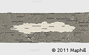Shaded Relief Panoramic Map of Pardubice, darken