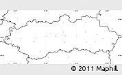 Blank Simple Map of Pardubice, no labels