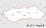 Classic Style Simple Map of Pardubice, cropped outside
