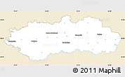 Classic Style Simple Map of Pardubice, single color outside
