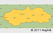 Savanna Style Simple Map of Pardubice, cropped outside