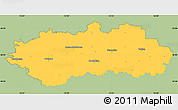 Savanna Style Simple Map of Pardubice, single color outside