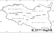 Blank Simple Map of Pardubický kraj, cropped outside