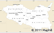 Classic Style Simple Map of Pardubický kraj, single color outside