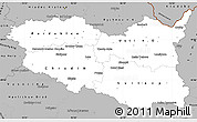 Gray Simple Map of Pardubický kraj