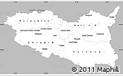 Gray Simple Map of Pardubický kraj, single color outside