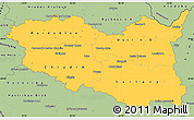 Savanna Style Simple Map of Pardubický kraj