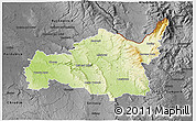 Physical 3D Map of Ústí n.O., darken, desaturated
