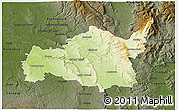 Physical 3D Map of Ústí n.O., darken