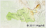 Physical 3D Map of Ústí n.O., lighten