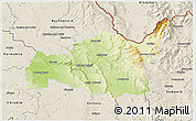 Physical 3D Map of Ústí n.O., shaded relief outside