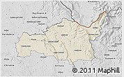 Shaded Relief 3D Map of Ústí n.O., desaturated