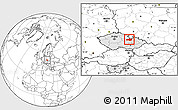 Blank Location Map of Ústí n.O., highlighted country