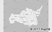 Gray Map of Ústí n.O., single color outside