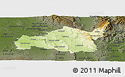 Physical Panoramic Map of Ústí n.O., darken