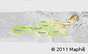 Physical Panoramic Map of Ústí n.O., lighten, desaturated