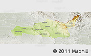 Physical Panoramic Map of Ústí n.O., lighten, semi-desaturated