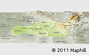 Physical Panoramic Map of Ústí n.O., semi-desaturated