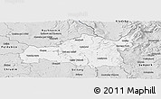 Silver Style Panoramic Map of Ústí n.O.