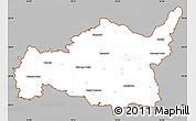Gray Simple Map of Ústí n.O., cropped outside