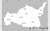 Gray Simple Map of Ústí n.O., single color outside
