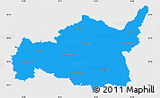 Political Simple Map of Ústí n.O., single color outside