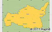 Savanna Style Simple Map of Ústí n.O., cropped outside