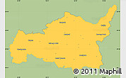 Savanna Style Simple Map of Ústí n.O., single color outside