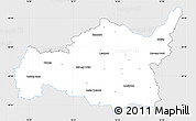 Silver Style Simple Map of Ústí n.O., single color outside