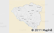 Classic Style 3D Map of Plzeňský kraj, single color outside