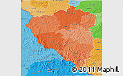 Political Shades 3D Map of Plzeňský kraj