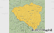 Savanna Style 3D Map of Plzeňský kraj