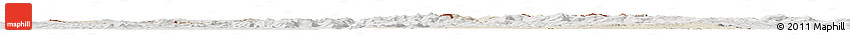 Shaded Relief Horizon Map of Plzeňský Kraj, lighten, semi-desaturated