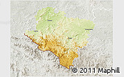 Physical 3D Map of Klatovy, lighten, semi-desaturated
