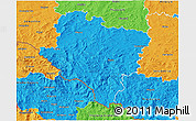 Political 3D Map of Klatovy