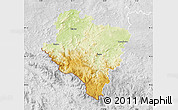Physical Map of Klatovy, lighten, desaturated