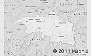 Silver Style Map of Plzeň-jih