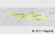 Physical Panoramic Map of Plzeň-jih, lighten, desaturated