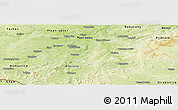 Physical Panoramic Map of Plzeň-jih