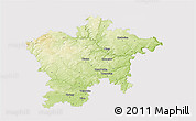 Physical 3D Map of Plzeň-sever, cropped outside